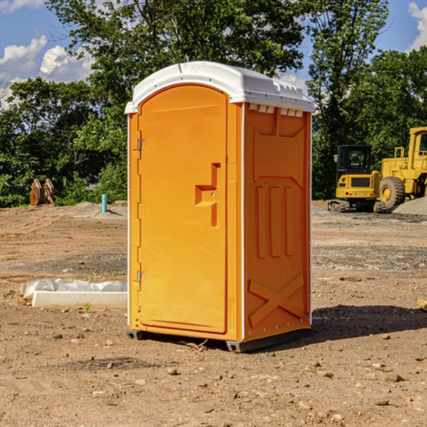 how often are the porta potties cleaned and serviced during a rental period in Windham County